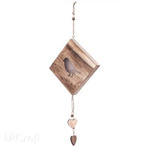 Dekoracja drewniana dpCraft Ptaszek Led, 20x20cm