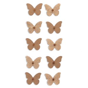 Naklejki dpCraft 3D Craft & Juta Motylki, 10szt