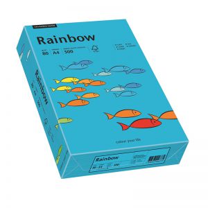 Papier ksero A4/500/80g Rainbow niebieski intensywny