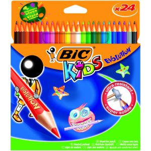 Kredki ołówkowe Bic Kids Evolution, 24 kolory