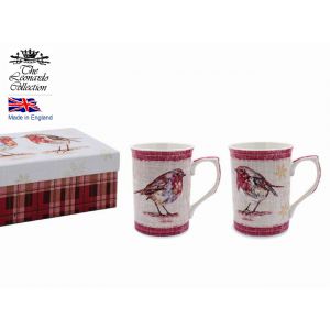 Komplet dwóch kubków Carmani 350ml - Winter Robin