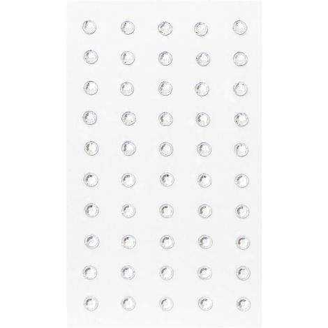 Kryształki samoprzylepne Argo 5mm, 50szt, Srebrne