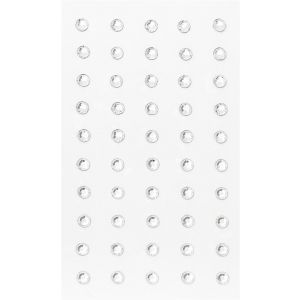 Kryształki samoprzylepne Argo 5mm, 50szt, Srebrne