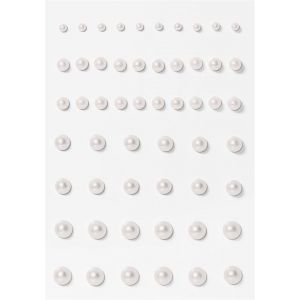 Perełki samoprzylepne Argo 3-7mm, 54szt, Kremowe