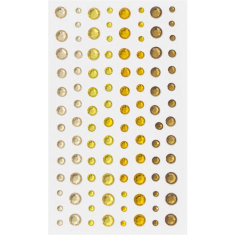Kropki samoprzylepne Argo 3-6mm, 104szt, Żółte