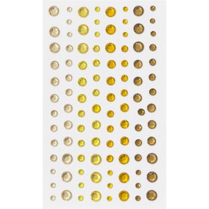 Kropki samoprzylepne Argo 3-6mm, 104szt, Żółte