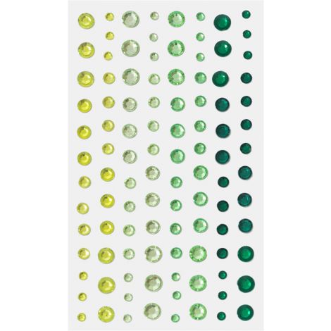 Kropki samoprzylepne Argo 3-6mm, 104szt, Zielone