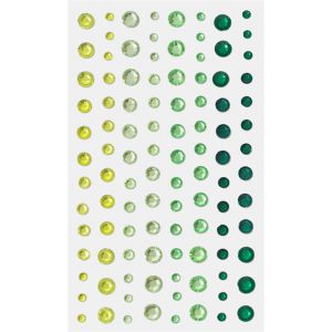 Kropki samoprzylepne Argo 3-6mm, 104szt, Zielone