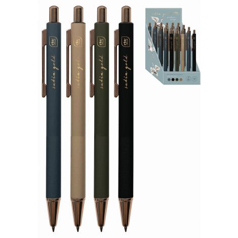 Długopis żelowy Interdruk Satin Gold, 1.0mm Niebieski