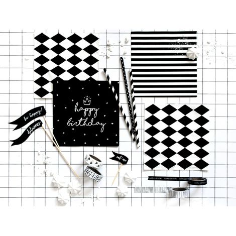 Serwetki Happy Birthday, 16,5 x 16,5 cm, 20 sztuk - 3