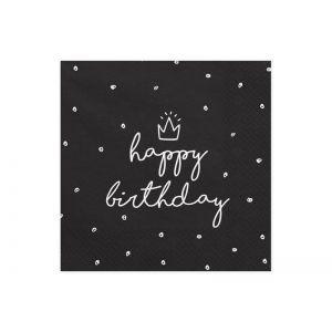 Serwetki Happy Birthday, 16,5 x 16,5 cm, 20 sztuk