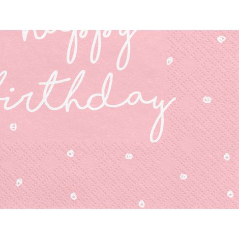 Serwetki Happy Birthday, 16,5 x 16,5 cm, 20 sztuk - 2