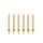 Świeczki urodzinowe gładkie, złote, 6cm, 6 sztuk