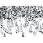 Tuba z serpentynami PartyDeco, srebrna, 60cm - 4