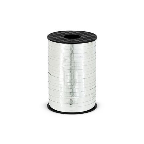 Wstążka plastikowa, srebrna, 5mm/225m