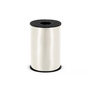 Wstążka plastikowa, biała, 5mm/225m