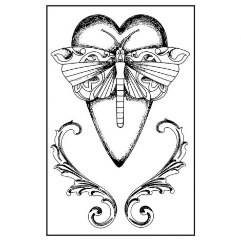 Stempel gumowy Stamperia Nocny Motyl, 7x11cm