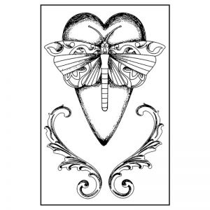 Stempel gumowy Stamperia Nocny Motyl, 7x11cm