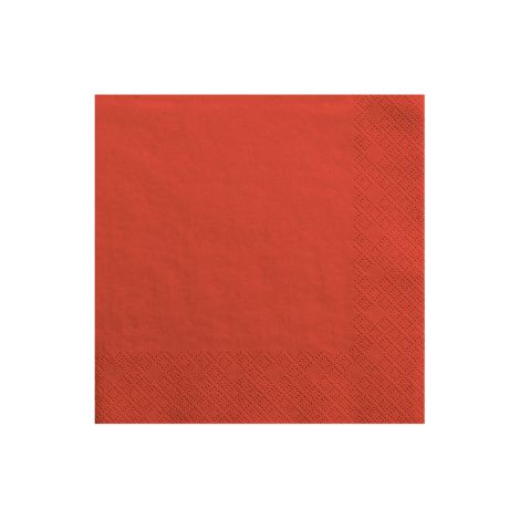Serwetki trójwarstwowe, czerwone, 16,5 x 16,5 cm, 20 sztuk