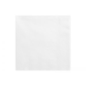 Serwetki trójwarstwowe, biały, 16,5 x 16,5 cm, 20 sztuk