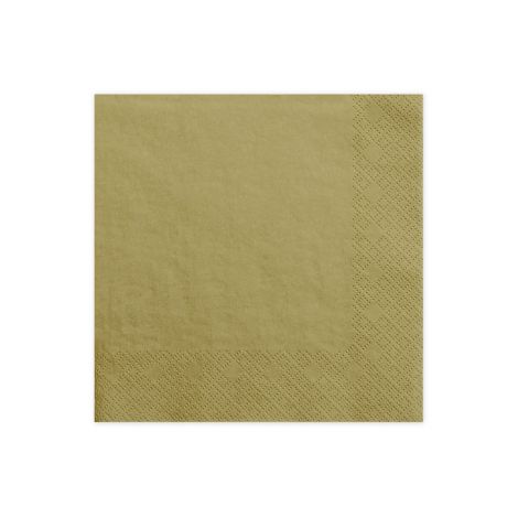 Serwetki trójwarstwowe, złote, 16,5 x 16,5 cm, 20 sztuk
