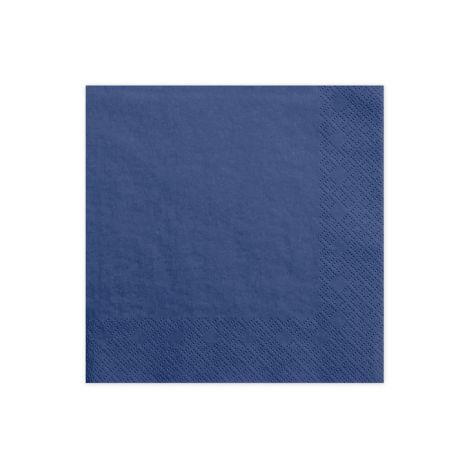 Serwetki trójwarstwowe, granatowe, 16,5 x 16,5 cm, 20 sztuk