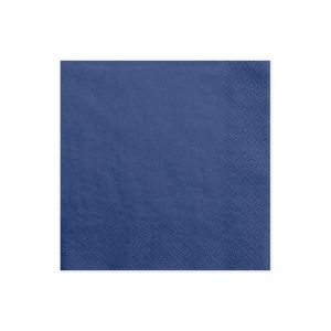 Serwetki trójwarstwowe, granatowe, 16,5 x 16,5 cm, 20 sztuk