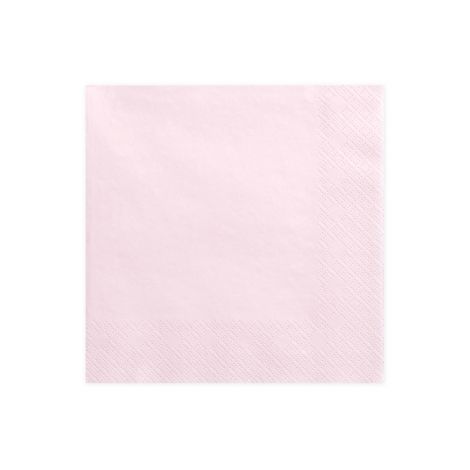 Serwetki trójwarstwowe, jasnopudrowy róż, 16,5 x 16,5 cm, 20 sztuk