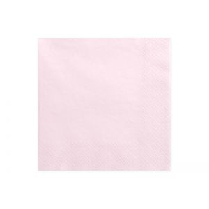 Serwetki trójwarstwowe, jasnopudrowy róż, 16,5 x 16,5 cm, 20 sztuk