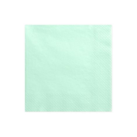 Serwetki trójwarstwowe, miętowe, 16,5 x 16,5 cm, 20 sztuk