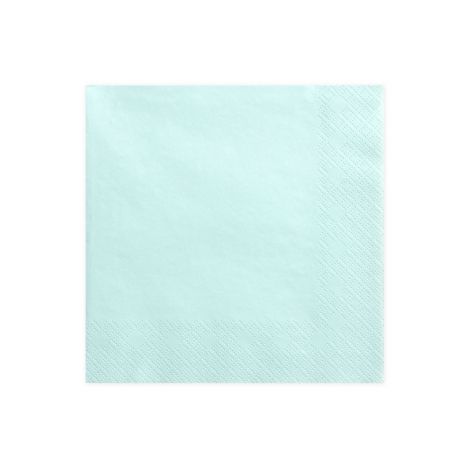 Serwetki trójwarstwowe, bladoturkusowe, 16,5 x 16,5 cm, 20 sztuk