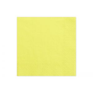 Serwetki trójwarstwowe, żółty, 16,5 x 16,5 cm, 20 sztuk