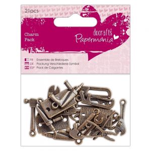 Zawieszka Charms metalowy Papermania Narzędzia, Wiertarka, 1szt