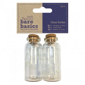 Buteleczki szklane Papermania Bare Basics Motyle 2szt