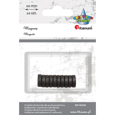 Magnesy Titanum 10szt, Okrągłe 1cm