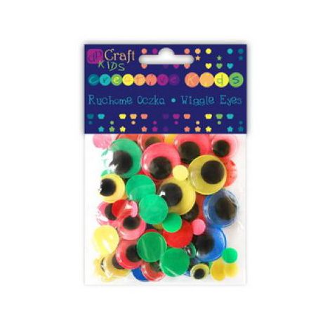 Oczy dpCraft ruchome Neon, 75szt