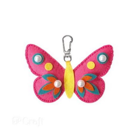 Zestaw kreatywny z filcu dpCraft Breloczek Motyl