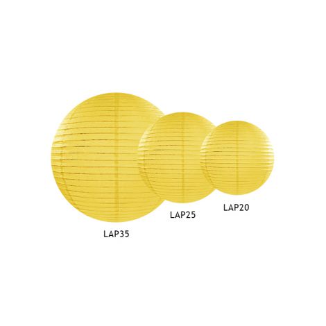 Lampion papierowy, żółty, 35cm - 2