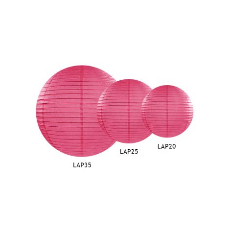 Lampion papierowy, ciemny róż, 35 cm - 2