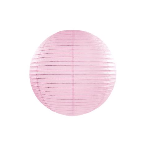 Lampion papierowy, jasny różowy, 25cm