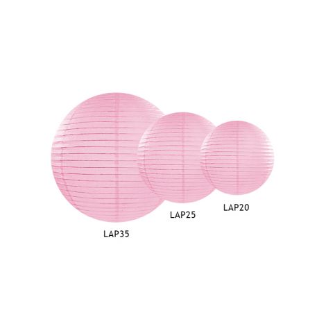 Lampion papierowy, różowy, 25cm - 2