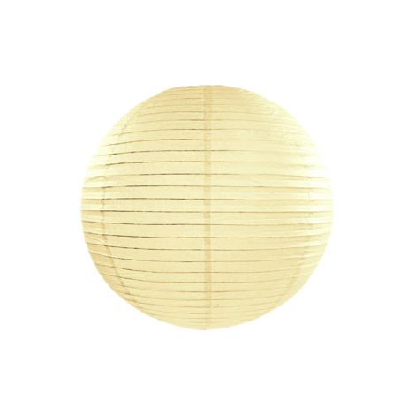 Lampion papierowy, kremowy, 25cm