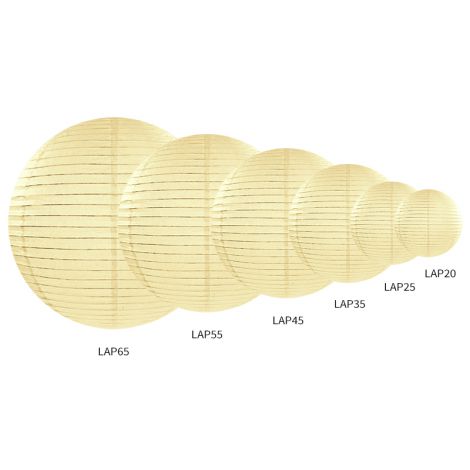 Lampion papierowy, kremowy, 25cm - 2