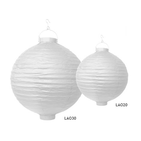 Lampion papierowy, biały, 20cm - 2