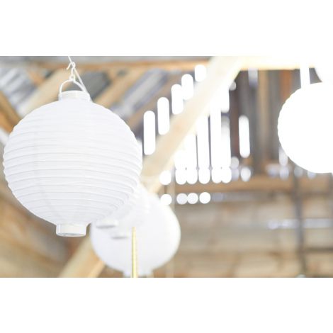 Lampion papierowy, biały, 20cm - 5
