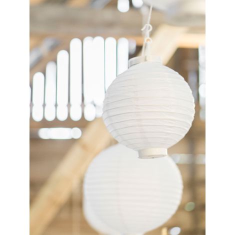 Lampion papierowy, biały, 20cm - 7