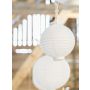 Lampion papierowy, biały, 20cm - 8