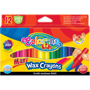 Kredki woskowe Colorino Maxi, 12 kolorów