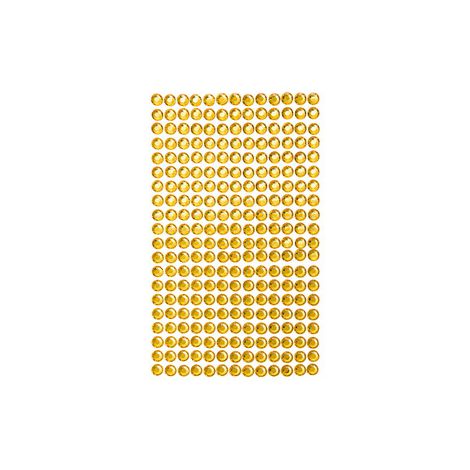 Kryształki samoprzylepne dpCraft 6mm, 260szt, Yellow