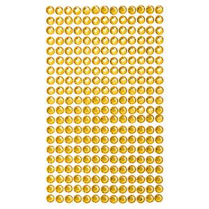 Kryształki samoprzylepne dpCraft 6mm, 260szt, Yellow
